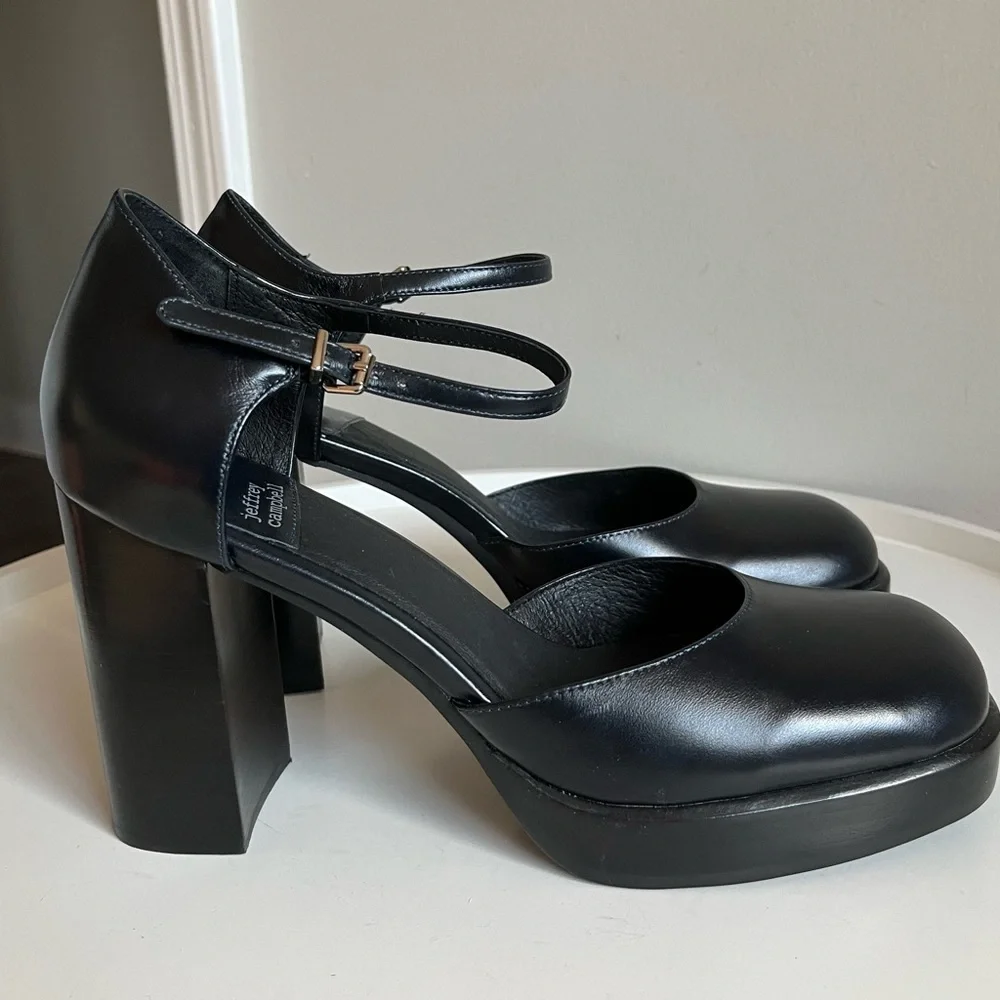 NEW Jeffrey Campbell Star-Man Platform Black Size 11 Goth